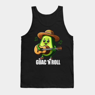 Guac 'N Roll - Funny Avocado Pun Tank Top